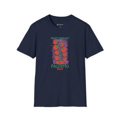 Tomato Vine Palermo Italy T‑Shirt — Fruit Market Travel Foodie Tee