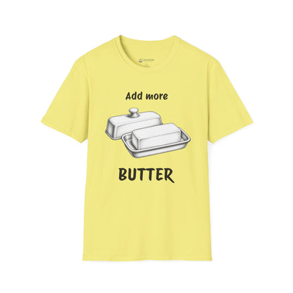 "Add More Butter" T-Shirt - Retro Butter Dish Graphic Tee