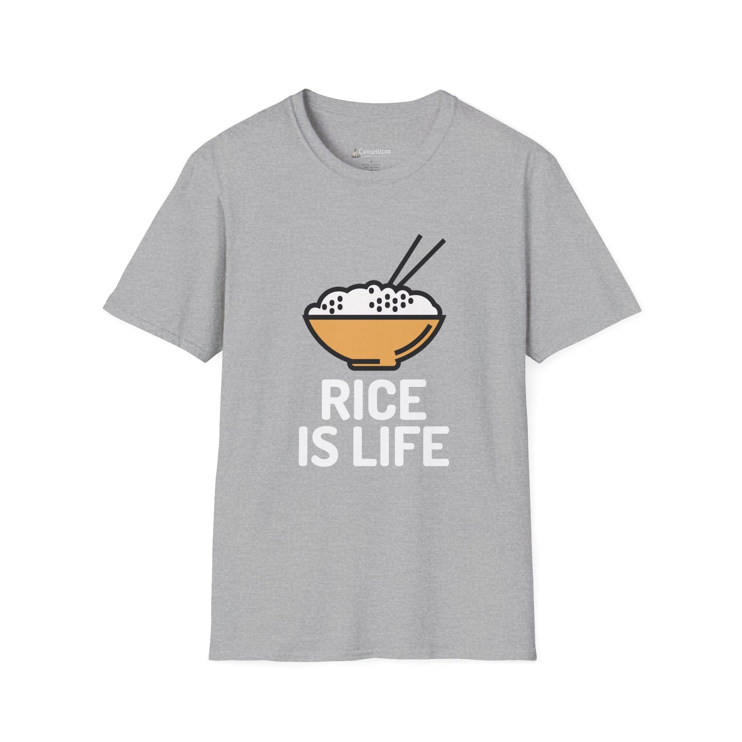 Rice Is Life T-Shirt – Cute Bowl & Asian Chopsticks Tee for Rice Lovers