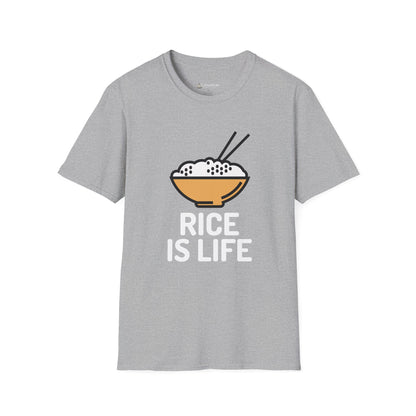 Rice Is Life T-Shirt – Cute Bowl & Asian Chopsticks Tee for Rice Lovers