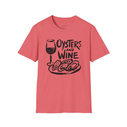 Oysters and Wine T-Shirt — Seafood & Wine Lovers Tee