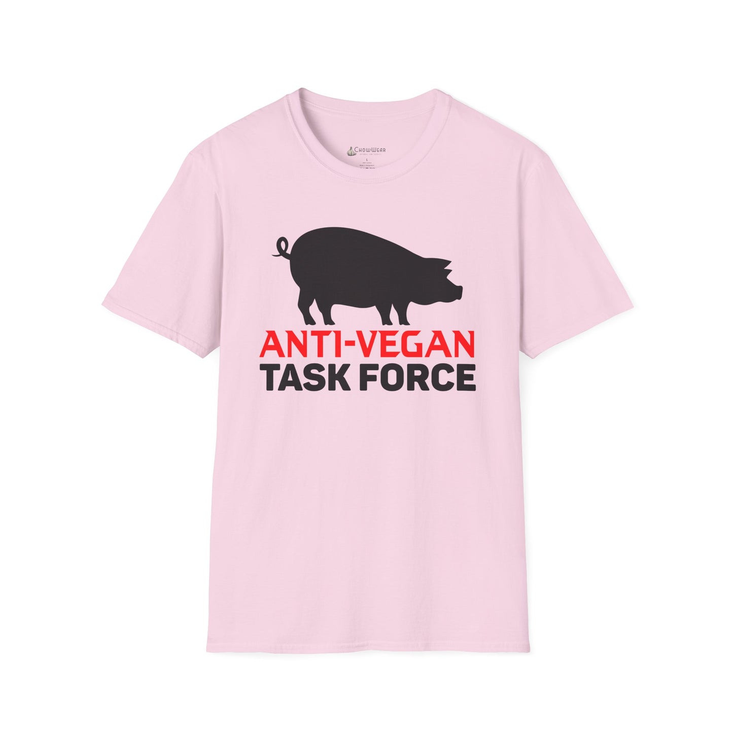 Anti-Vegan Task Force T-Shirt — Funny Pig Graphic Tee for Meat Lovers