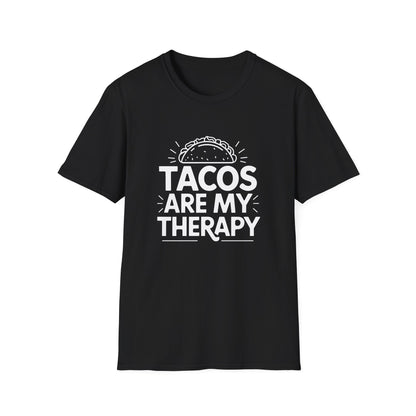 "Tacos Are My Therapy" Funny Taco Mexican Food Lover T-Shirt