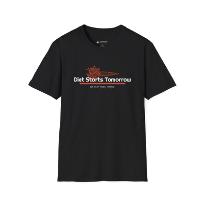 Diet Starts Tomorrow T-Shirt — Funny Retro Motivational Tee