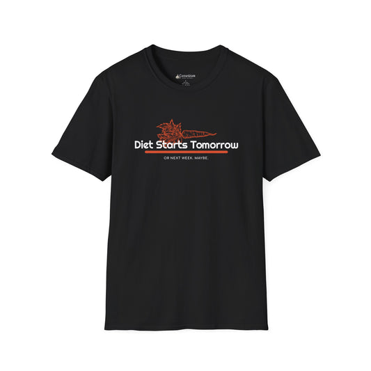 Diet Starts Tomorrow T-Shirt — Funny Retro Motivational Tee