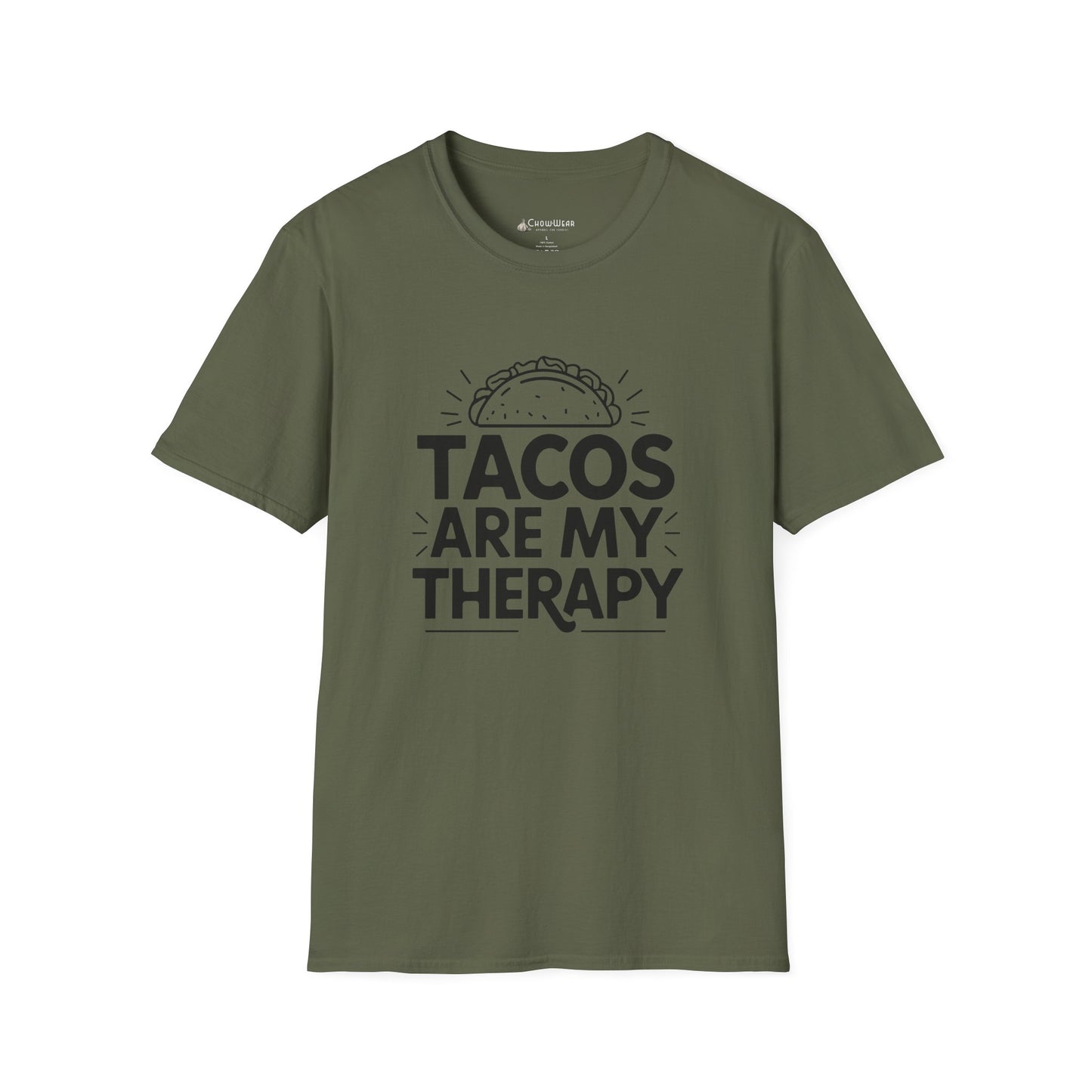 "Tacos Are My Therapy" Funny Taco Mexican Food Lover T-Shirt