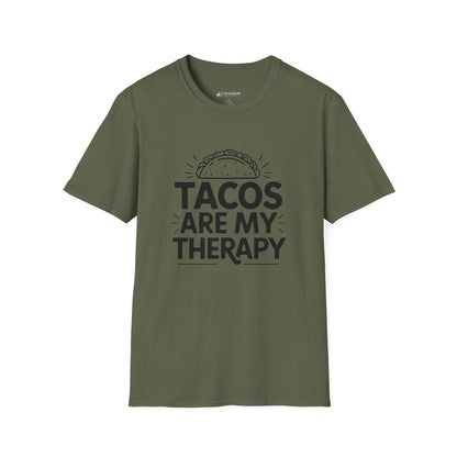 "Tacos Are My Therapy" Funny Taco Mexican Food Lover T-Shirt