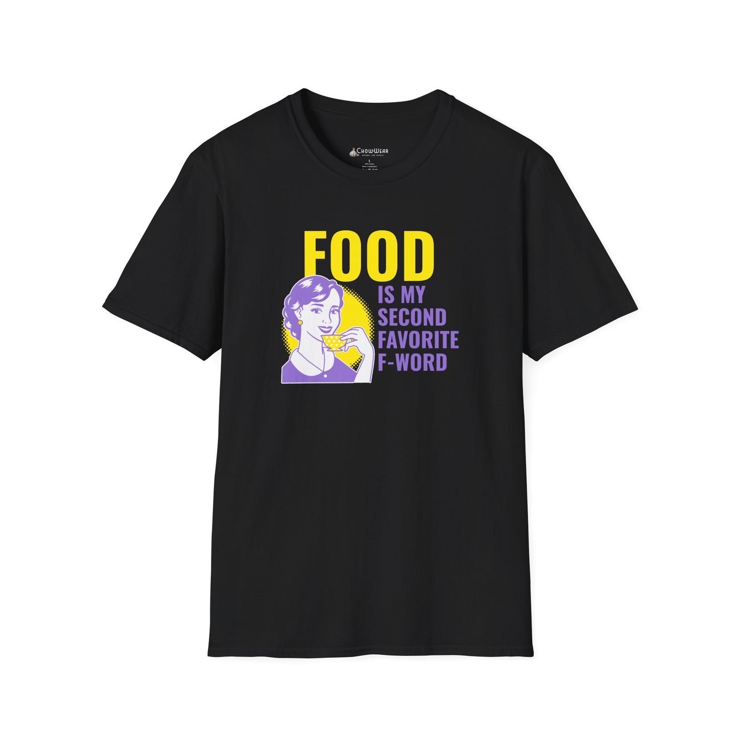 Food Is My Second Favorite F-Word T-Shirt — Funny Retro Food Lover Tee