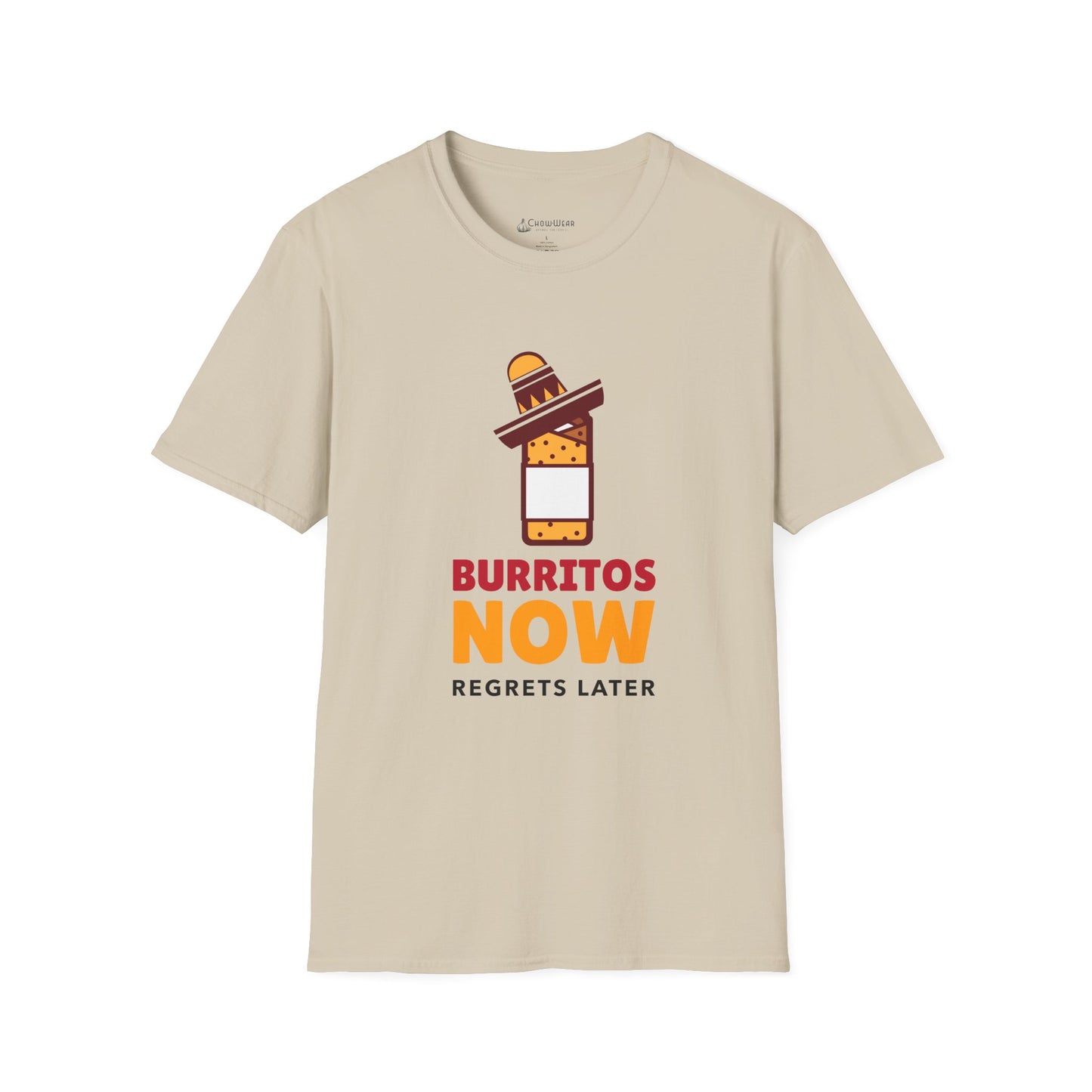 T-Shirt — Burritos Now, Regrets Later Funny Mexican Food Tee