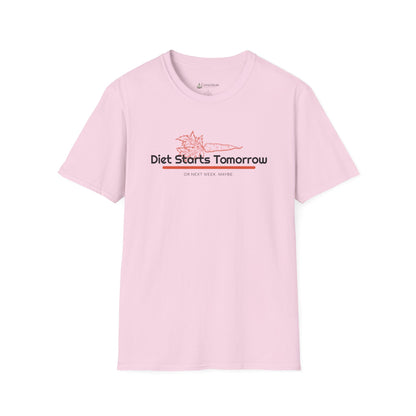 Diet Starts Tomorrow T-Shirt — Funny Retro Motivational Tee
