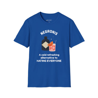 Negronis T-Shirt — "A cold refreshing alternative to hating everyone" Cocktail Tee