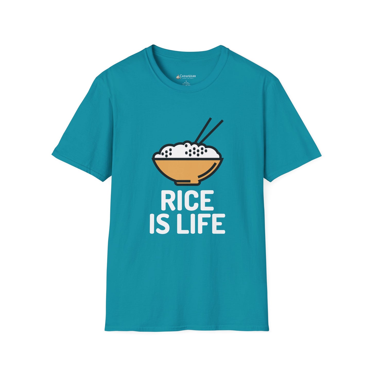 Rice Is Life T-Shirt – Cute Bowl & Asian Chopsticks Tee for Rice Lovers