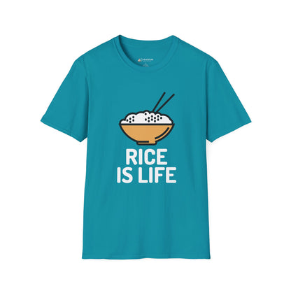 Rice Is Life T-Shirt – Cute Bowl & Asian Chopsticks Tee for Rice Lovers