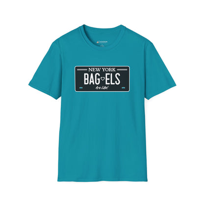 Bagels Are Life T-Shirt — New York License Plate Design