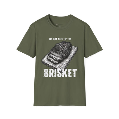 Brisket Lovers T‑Shirt — “I’m Just Here for the Brisket” BBQ Grilling Tee