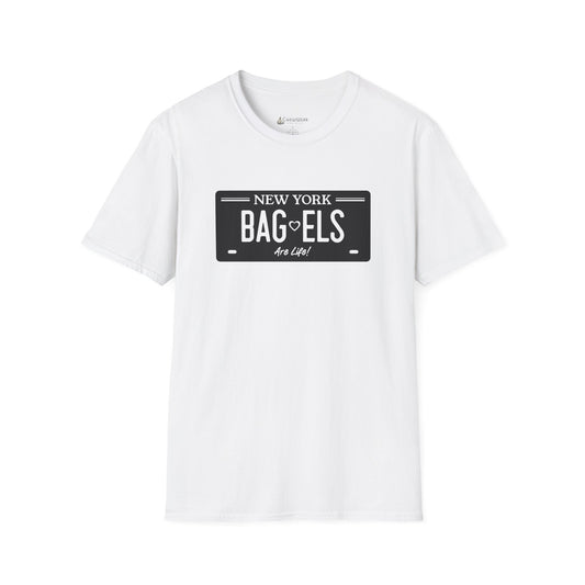 Bagels Are Life T-Shirt — New York License Plate Design