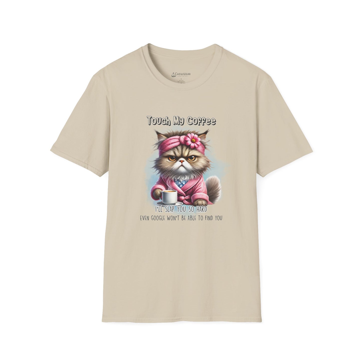 Cat Coffee T-Shirt — "Touch My Coffee" Funny Grumpy Kitty Graphic Tee