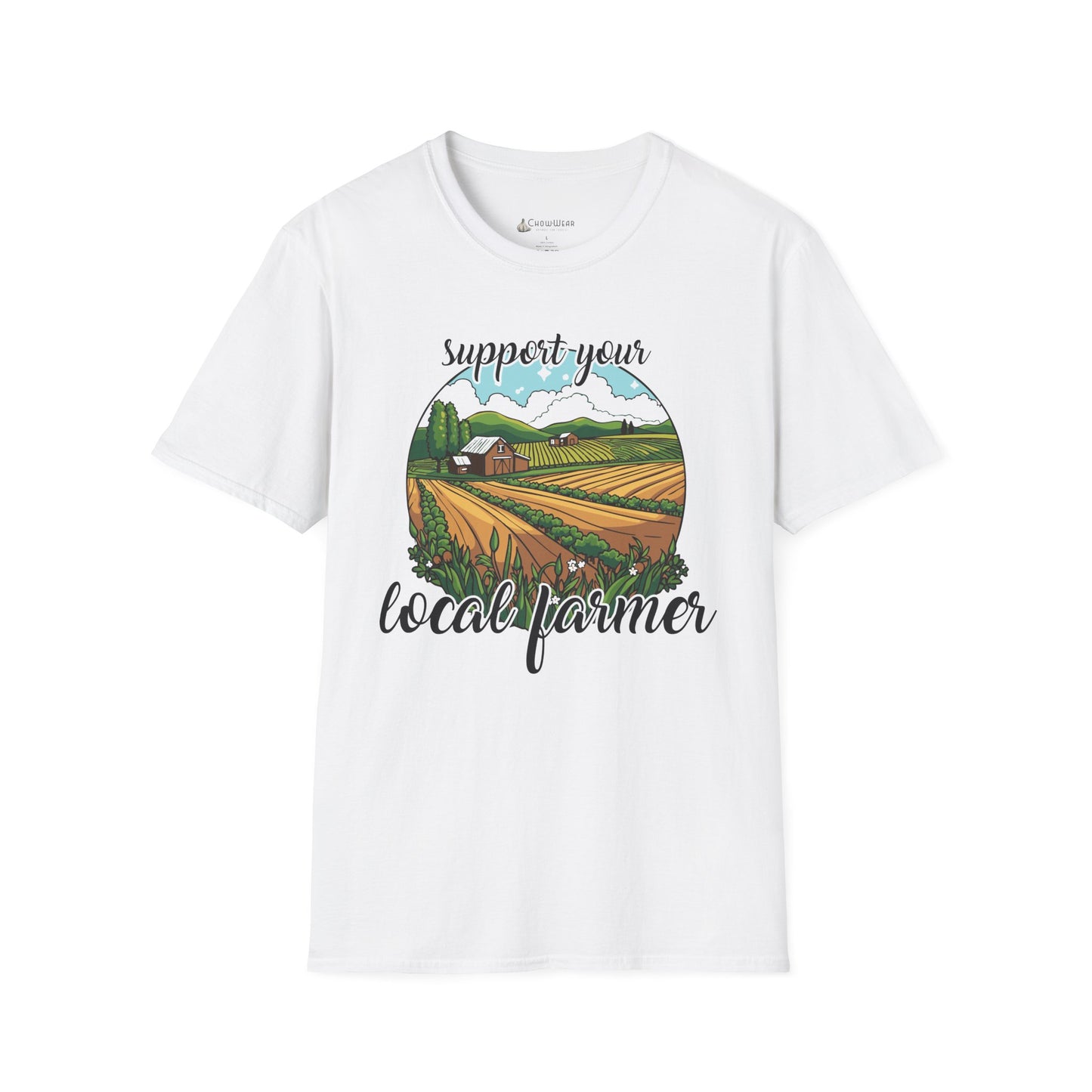 Support Your Local Farmer T-Shirt — Farm Landscape Graphic Tee