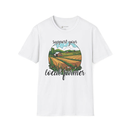 Support Your Local Farmer T-Shirt — Farm Landscape Graphic Tee