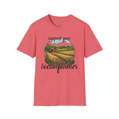 Support Your Local Farmer T-Shirt — Farm Landscape Graphic Tee