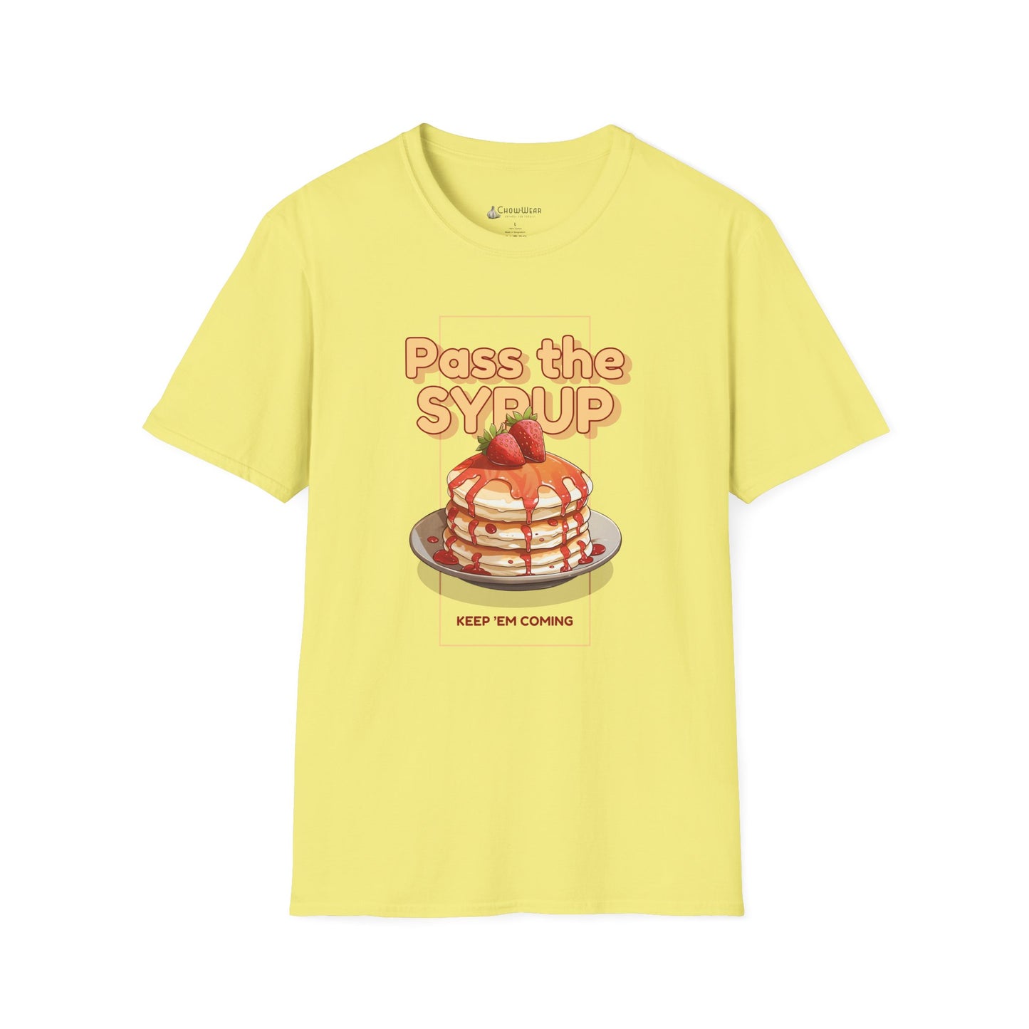 Pass the Syrup Pancake T-Shirt — Retro Breakfast Graphic Tee