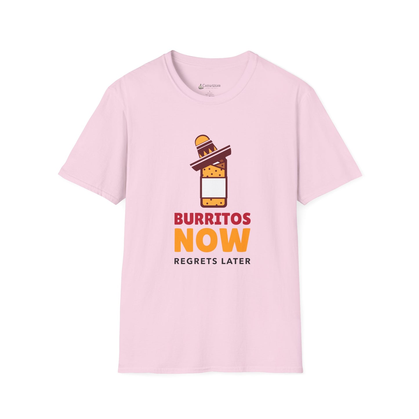 T-Shirt — Burritos Now, Regrets Later Funny Mexican Food Tee