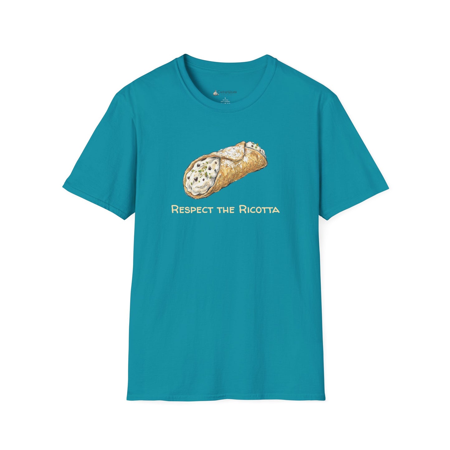 Cannoli T-Shirt – "Respect the Ricotta" Italian Pastry Dessert Tee