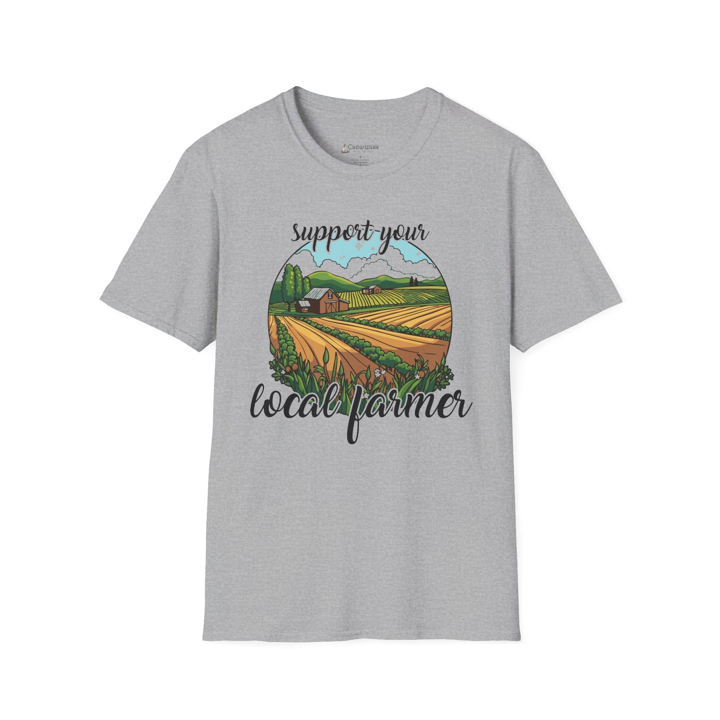 Support Your Local Farmer T-Shirt — Farm Landscape Graphic Tee