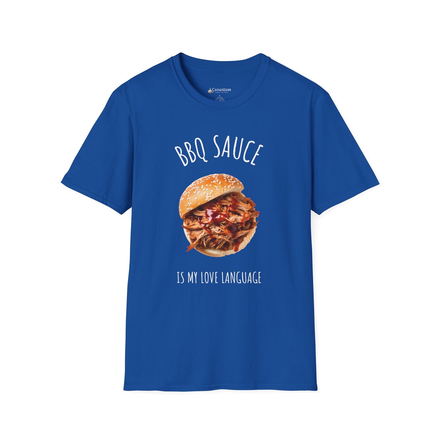 T-Shirt — "BBQ Sauce Is My Love Language" Pulled Pork Sandwich Tee