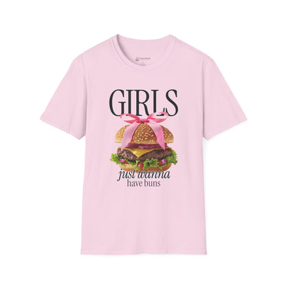 Girls Just Wanna Have Buns - Burger T-Shirt