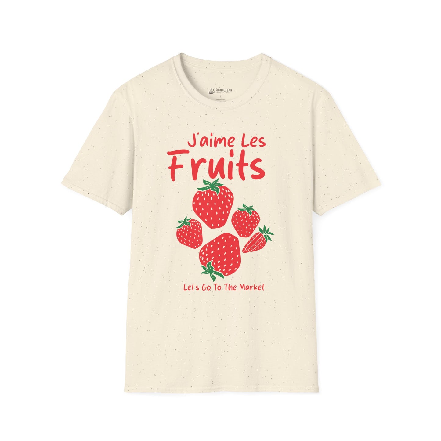 Strawberry "J'aime Les Fruits" (I Love Fruit) French Farmers Market T-Shirt