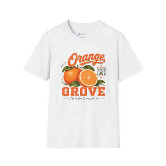 Orange Grove Vintage T-Shirt — Florida Fruit Citrus Graphic Tee