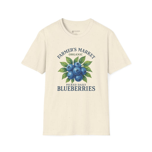 Blueberries Farmer's Market T-Shirt — Organic Picked Daily Vintage Fruit Tee