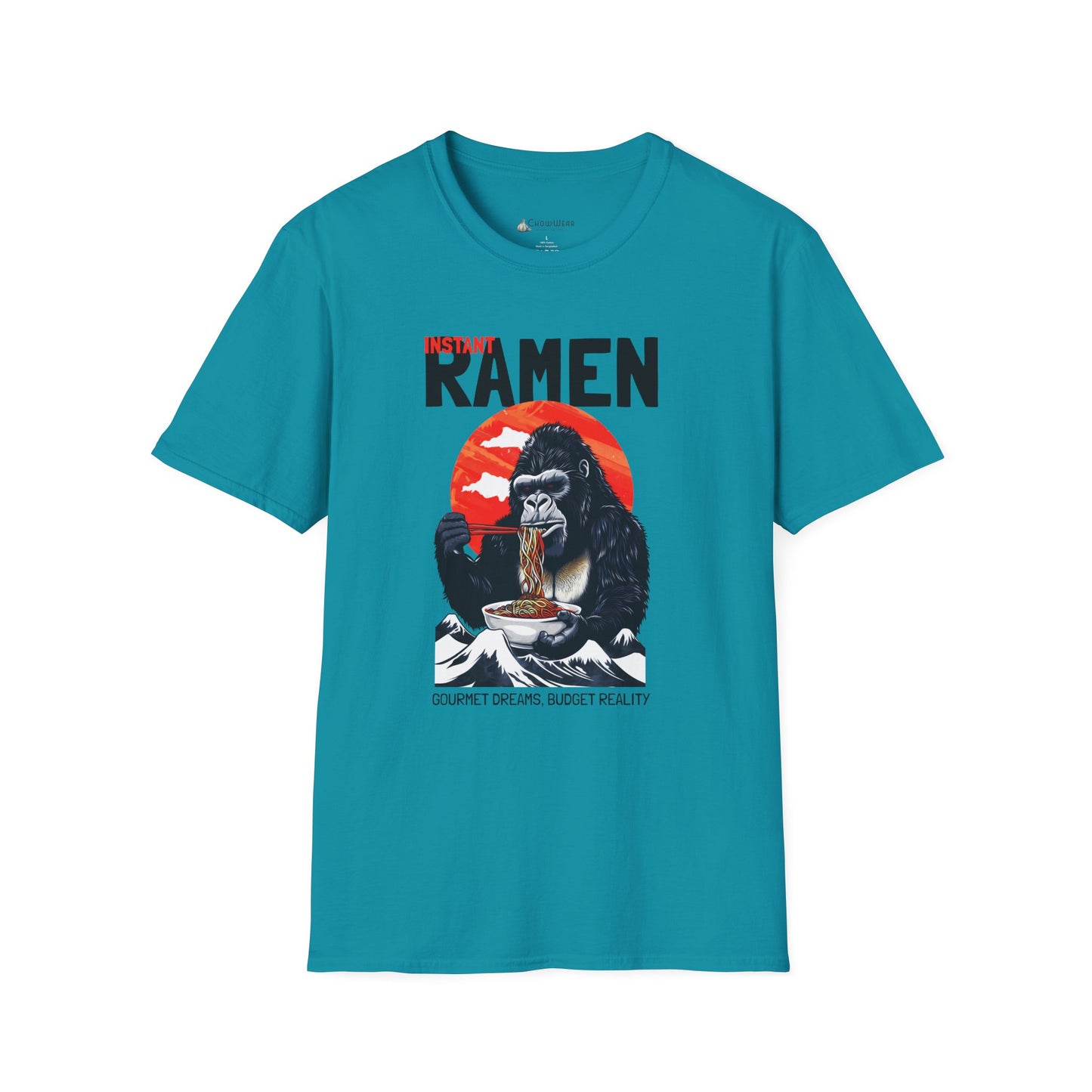 Ramen Gorilla T‑Shirt — Vintage Japan Sunset Noodle Asian Tee