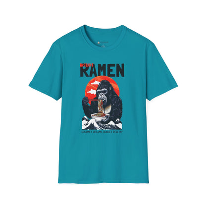 Ramen Gorilla T‑Shirt — Vintage Japan Sunset Noodle Asian Tee