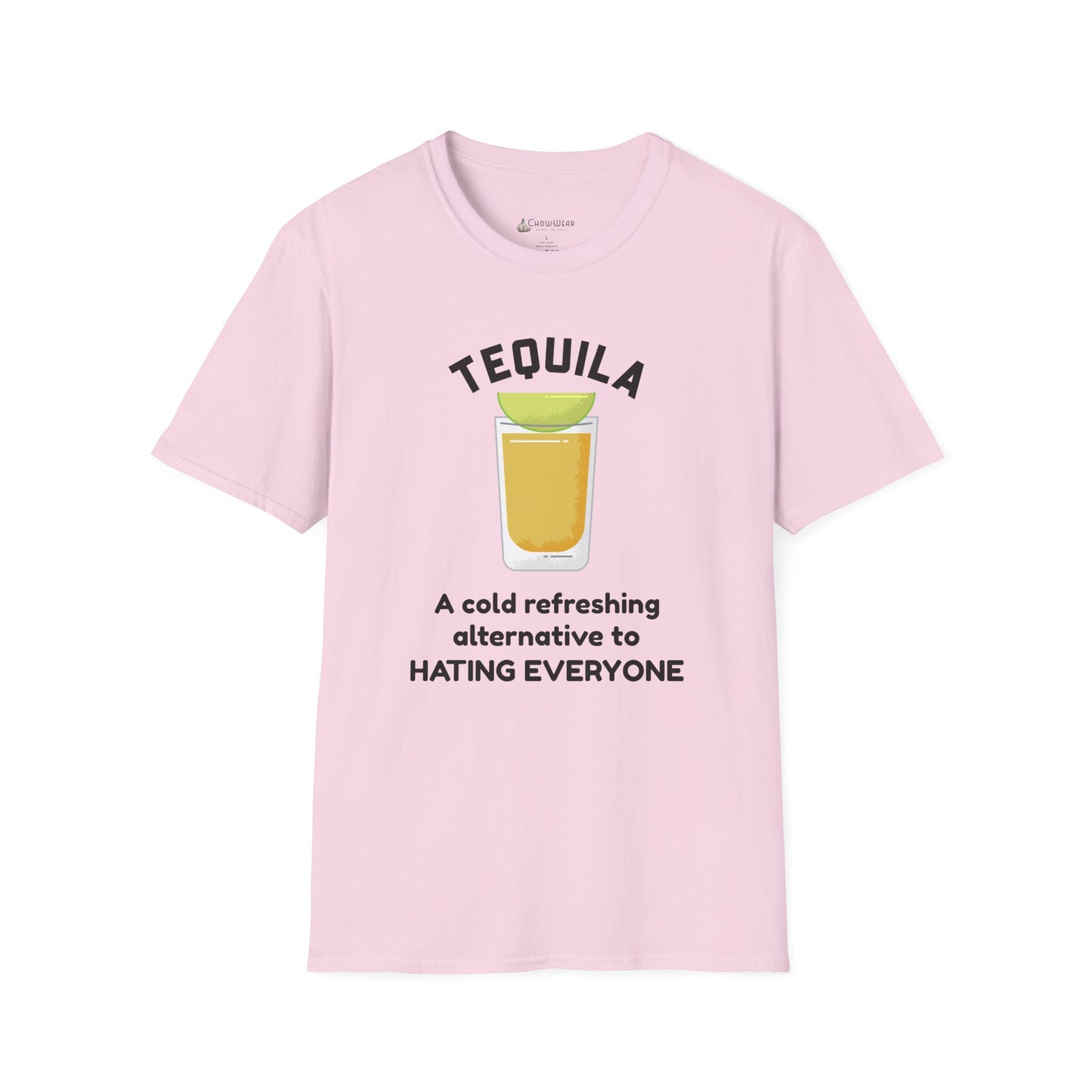 Tequila Shot T-Shirt — “A cold refreshing alternative to hating everyone” Funny Drinking Shirt