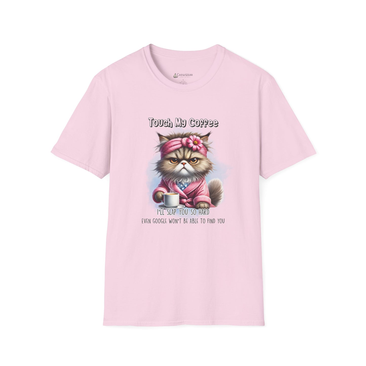 Cat Coffee T-Shirt — "Touch My Coffee" Funny Grumpy Kitty Graphic Tee