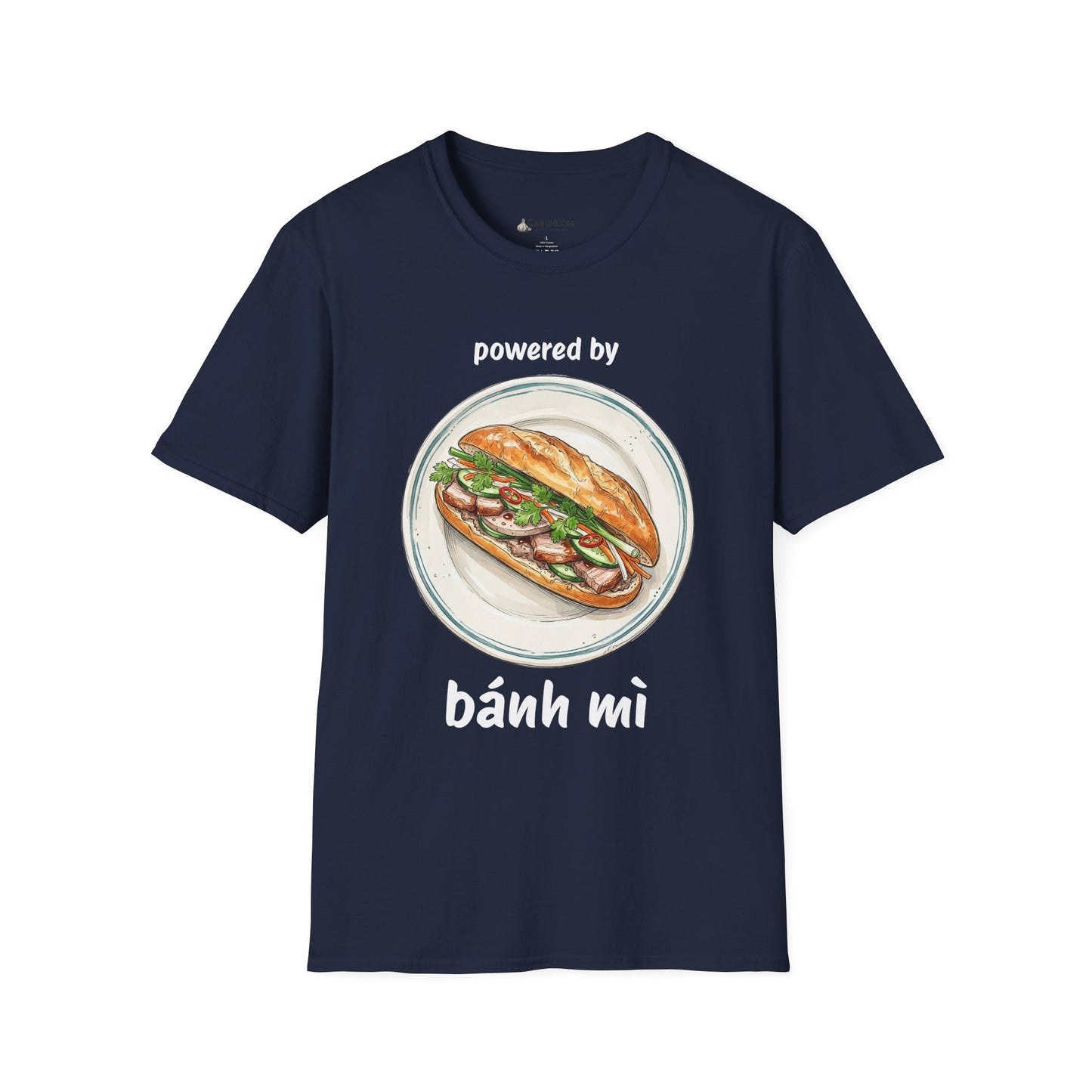 Bánh Mì T-Shirt — "Powered by Bánh Mì" Vietnamese Sandwich Tee