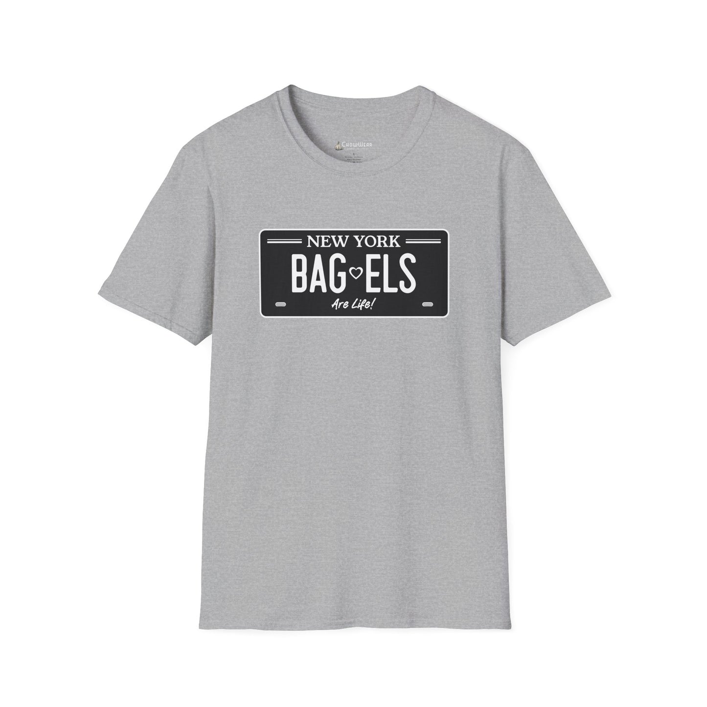 Bagels Are Life T-Shirt — New York License Plate Design