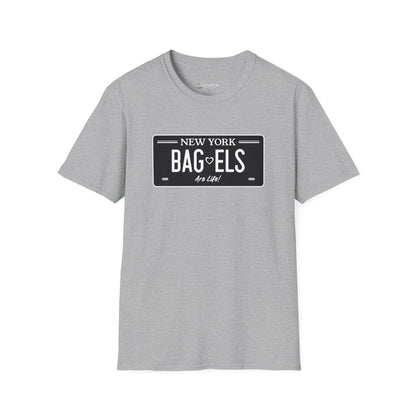 Bagels Are Life T-Shirt — New York License Plate Design