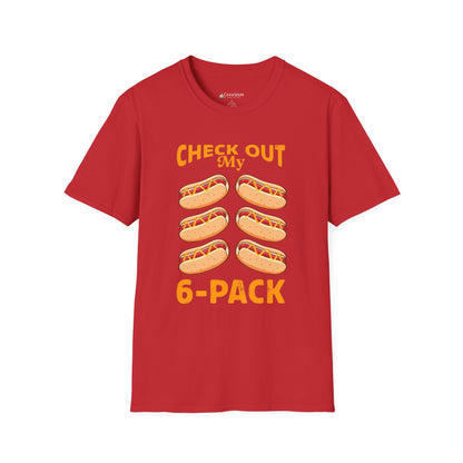 Check Out My 6-Pack Hot Dog Funny Diet Workout T-Shirt