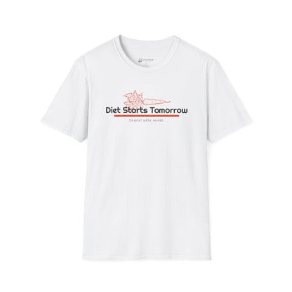 Diet Starts Tomorrow T-Shirt — Funny Retro Motivational Tee
