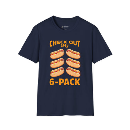 Check Out My 6-Pack Hot Dog Funny Diet Workout T-Shirt