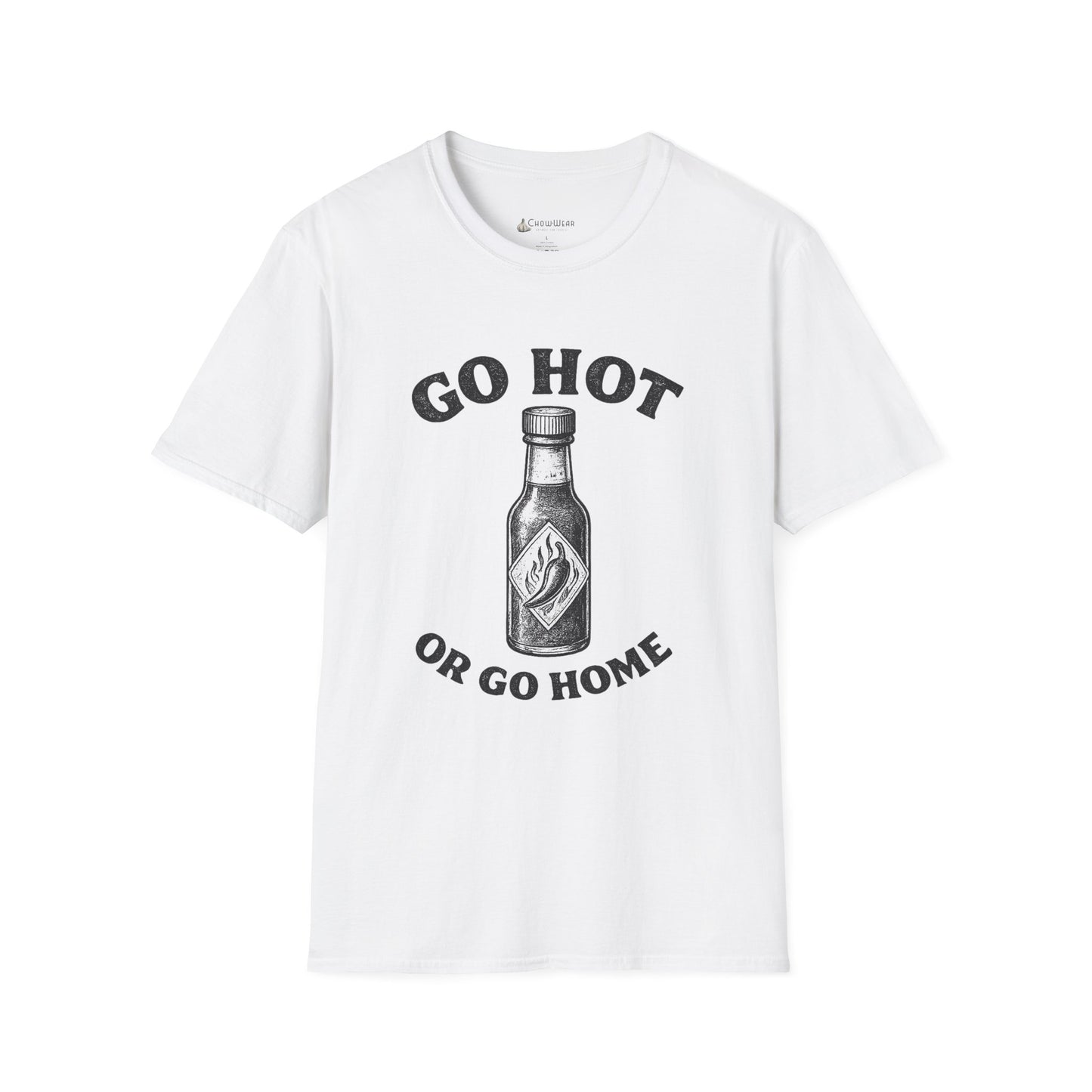 Hot Sauce T-Shirt — "Go Hot or Go Home" Chili Head Graphic Tee