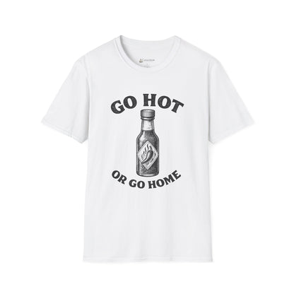 Hot Sauce T-Shirt — "Go Hot or Go Home" Chili Head Graphic Tee