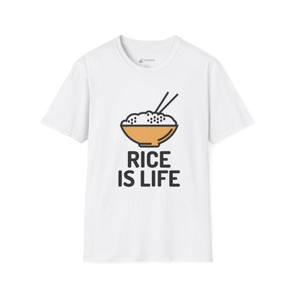 Rice Is Life T-Shirt – Cute Bowl & Asian Chopsticks Tee for Rice Lovers
