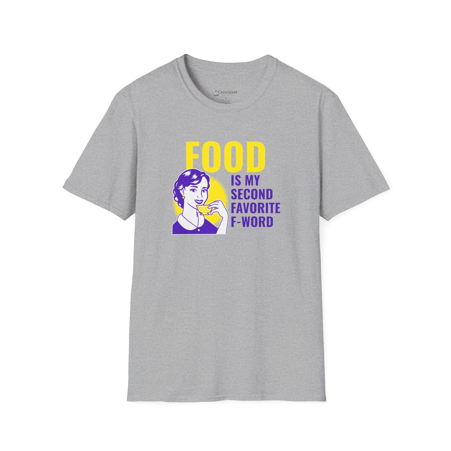 Food Is My Second Favorite F-Word T-Shirt — Funny Retro Food Lover Tee