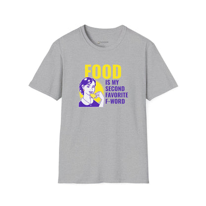 Food Is My Second Favorite F-Word T-Shirt — Funny Retro Food Lover Tee