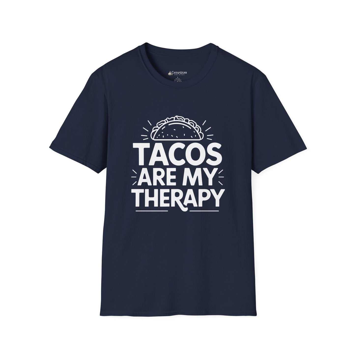 "Tacos Are My Therapy" Funny Taco Mexican Food Lover T-Shirt