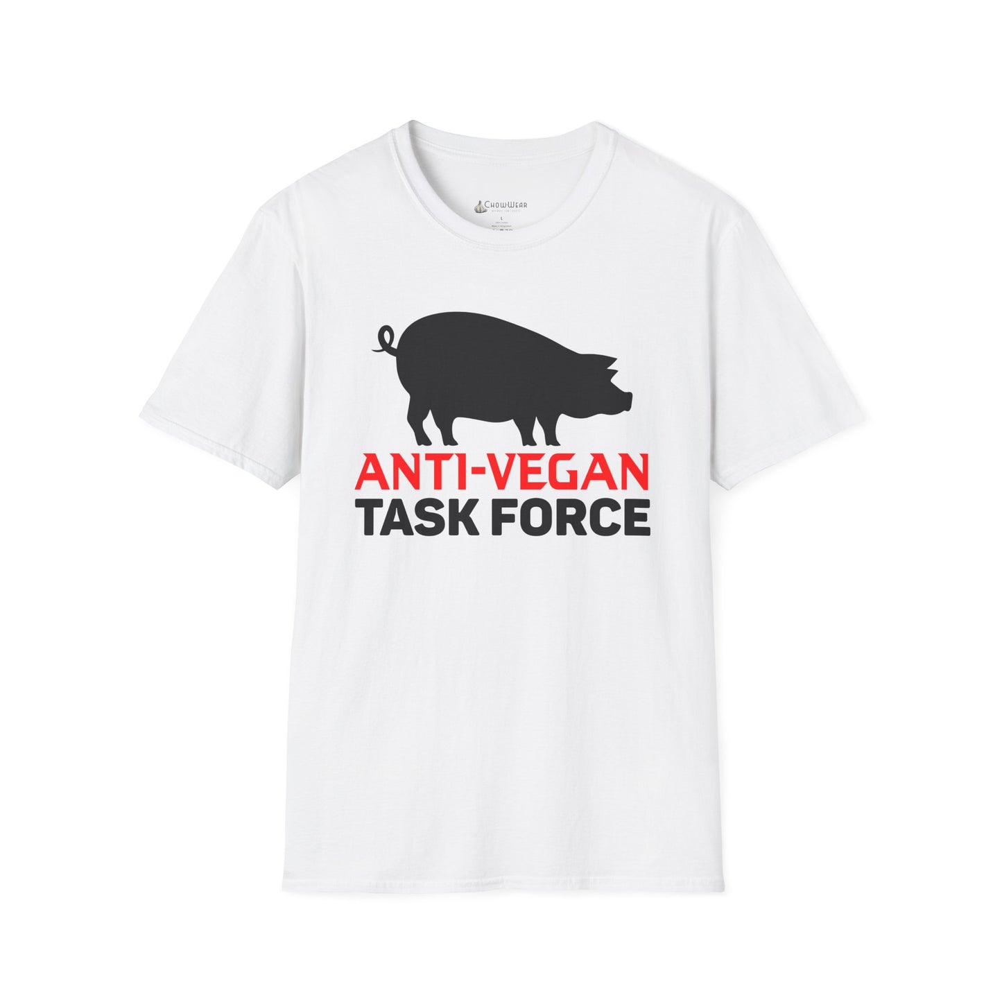 Anti-Vegan Task Force T-Shirt — Funny Pig Graphic Tee for Meat Lovers
